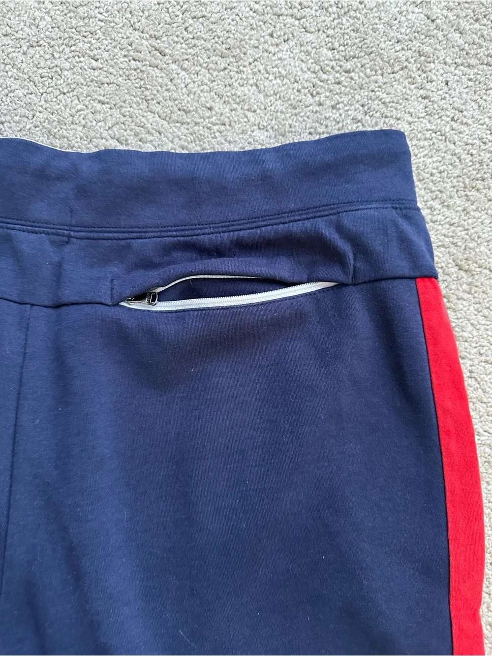 Polo Ralph Lauren Double-Knit Shield Logo Patch Athletic Shorts Mens L Blue USA